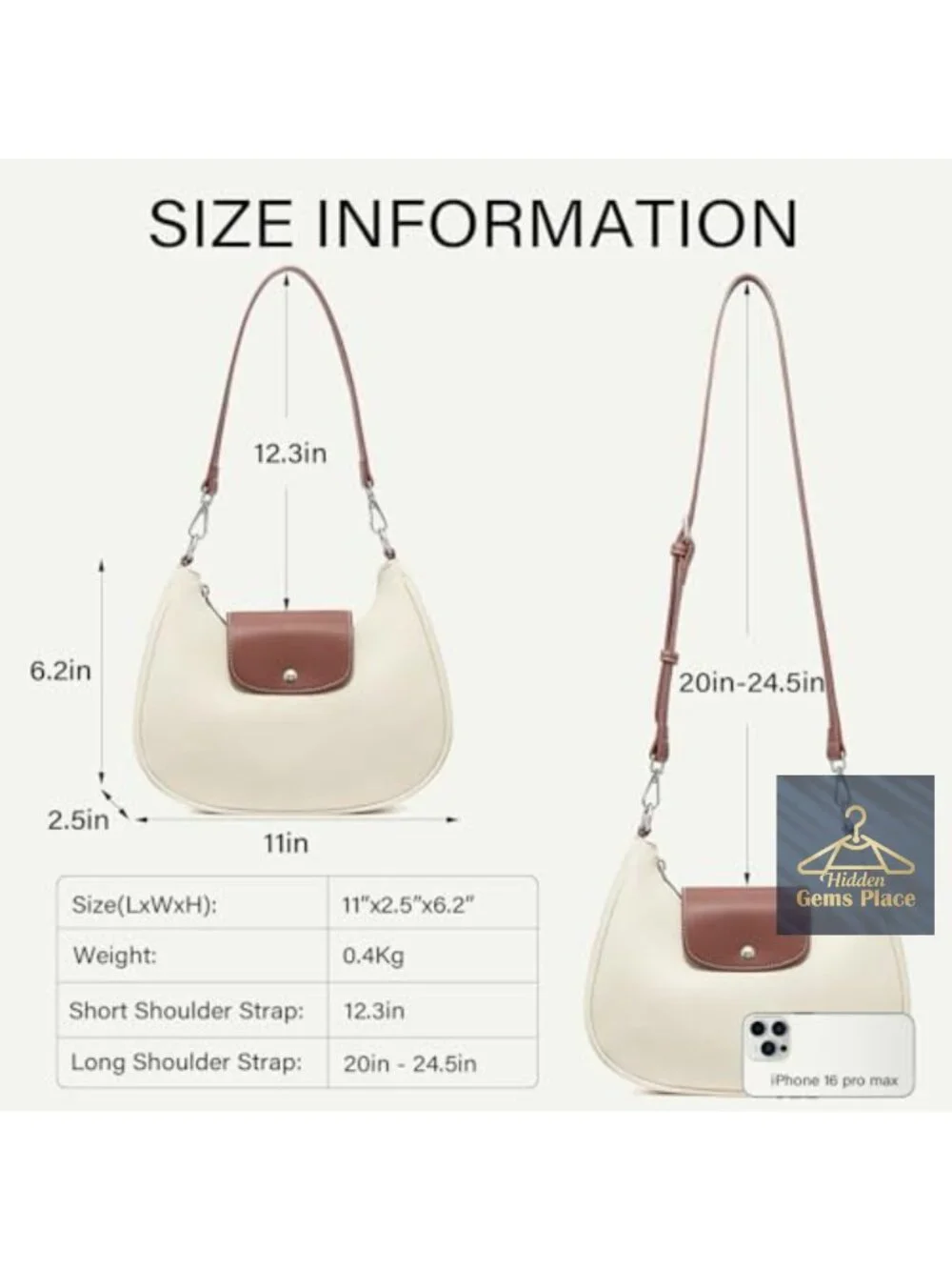 Vegan Leather Hobo Handbag RFID Blocking Crossbody Shoulder Bag Anti Theft Purse